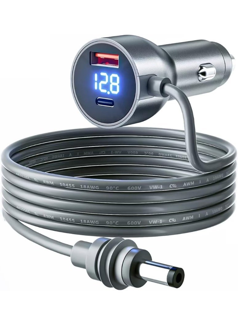Star Link Portable Satellite Device Power Cable – 12V–48V Car Charger with USB-C Ports, Waterproof Heavy-Duty Cord for Truck, RV, and Car, 10ft / 3m - Image 1